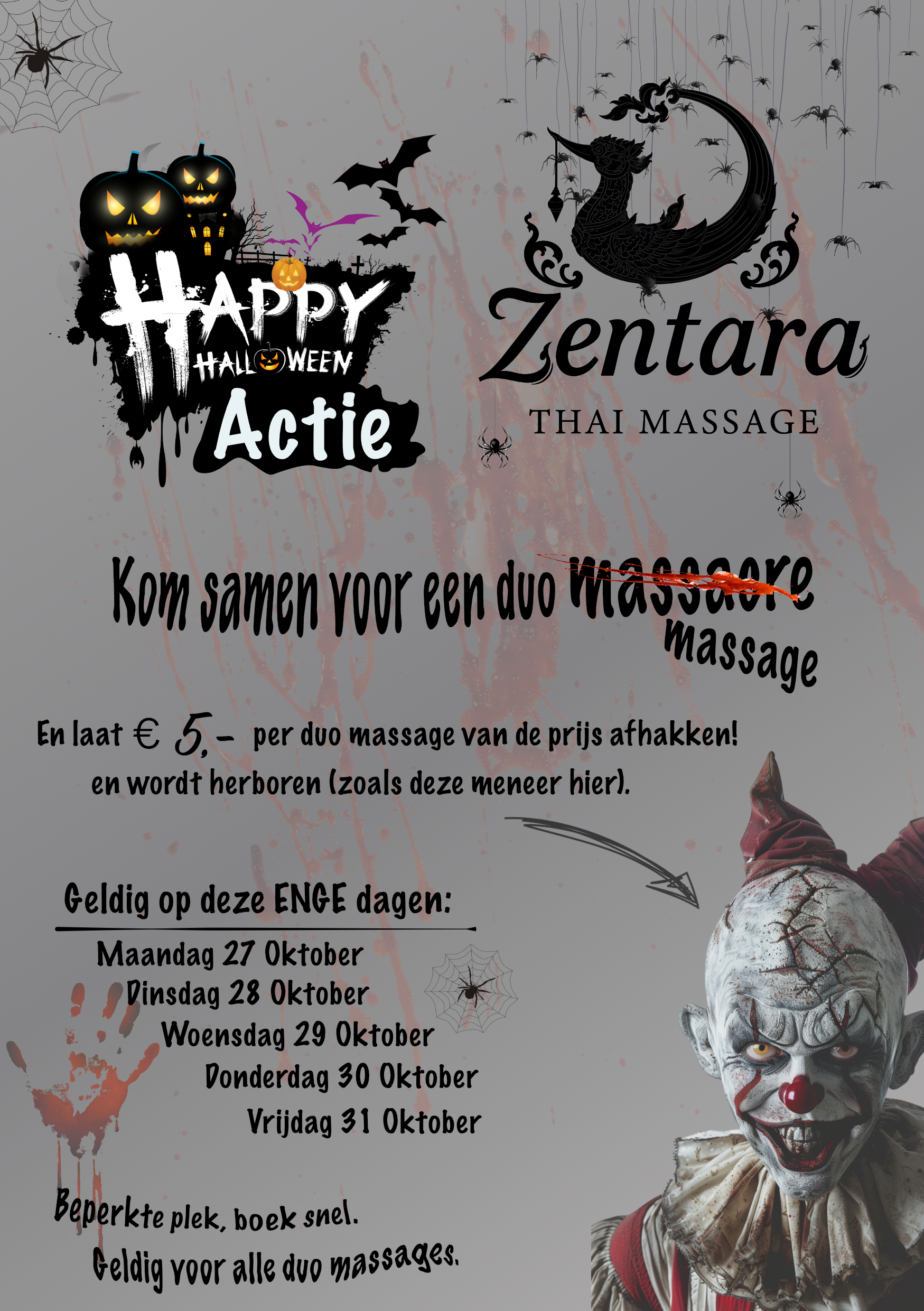 Halloween Actie bij Zentara Thai Massage